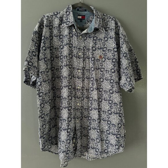 Tommy Hilfiger Other - Vintage Tommy Hilfiger Men’s M Linen Blend Shirt Short Sleeve Casual Classic